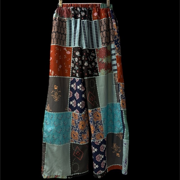 2 for 1 Boho Bundle Deal !! Pattern Bohemian Floral Drawstring Pants Size S/M - Picture 6 of 11